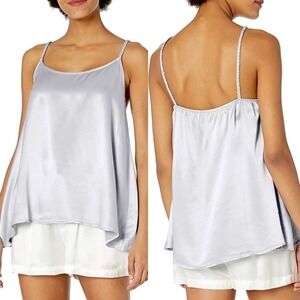 PJ Harlow Top Womens Satin Cami Camisole Tank Shirt Silky Sexy Daisy Style Small